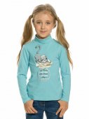 Джемпер для девочек "50% единорог, 50% леорог, всегда королева" 1-5 лет, цвет лед арт.GFJS3137 Джемпер для девочек "50% единорог, 50% леорог, всегда королева" 1-5 лет, цвет лед арт.GFJS3137