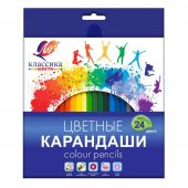 Карандаши цветные Луч Классика 24 цвета шестигранные 29С1712-08 Карандаши цветные Луч Классика 24 цвета шестигранные 29С1712-08