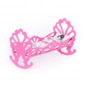 Кроватка-качалка сборная с бумажной куклой и постельным бельем (в пакете)