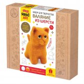 Игрушка своими руками Котик Валяние из шерсти 05590 Игрушка своими руками Котик Валяние из шерсти 05590