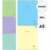 Тетрадь с пластиковой обложкой А5 48л линия Plastic cover Классика New
