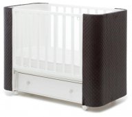 Кровать Островок уюта Милана Фаворит, продольный маятник, велюр графит/белый Кровать Островок уюта Милана Фаворит, продольный маятник, велюр графит/белый