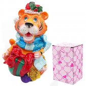 Копилка KWELT Тигр 8*13 см, полистоун, картонная упаковка 9*13,5*8 см арт.К-20415