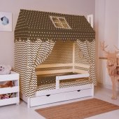 Комплект в кроватку Домик кофейный 20102
