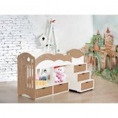 Кровать - чердак Эльф-Ля-Мур цвет капучино/белый Кровать - чердак Эльф-Ля-Мур цвет капучино/белый
