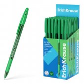 Ручка шариковая Erich Krause R-301 Original Stick&Grip зеленая 1ммрезиновый держатель