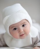 Шапка-шлем зимняя Малыш хб подклад, с утеплителем белый