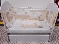 Бортики для кроватки 120*60 см Чаепитие бежевый 32073
