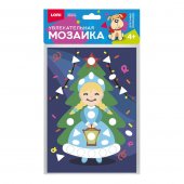 Мозаика мягкая Lori Снегурочка 22*35см, цветные самоклеящиеся детали арт.Км-023