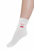 Носки детские Para Socks Вишенки, цвет белый арт.N1D34