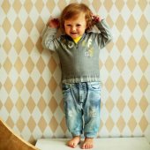 Папитто Комбинезон для мальчика "Fashion Jeans" 68-86 см арт.554-01
