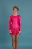 Купальник гимнастический для девочек с юбкой 122-60-54 / 7 лет, розовый