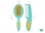 Набор Roxy Kids расческа и щетка (натуральный ворс) арт.RBH-001 бирюзовый