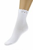 Носки детские Para Socks Усы и глазки, цвет белый арт.N1D48