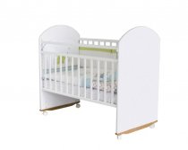 Кровать Белуччи колесо, качалка, цвет белый Кровать Белуччи колесо, качалка, цвет белый