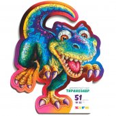 Деревянный пазл развивающий Тиранозавр kids S