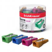 Точилка Erich Krause Ferro Color ассорти, металлическая, одно отверстие