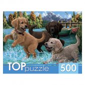 Пазлы TOPpuzzle 500 элементов Игривые щенки 48,5*34,5см Пазлы TOPpuzzle 500 элементов Игривые щенки 48,5*34,5см