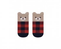 Носки CONTE Мордашки Медвежата р.12-24 темно-синий-красный арт.322 Носки CONTE Мордашки Медвежата р.12-24 темно-синий-красный арт.322