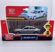 Инерционная металлическая модель - Audi A7 11 см, двери открываются, серебристый
