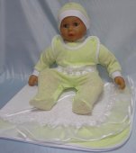 Комплект детский (плед,костюмчик,уголок) ш204/1 (бело-кремовый), ш204/1