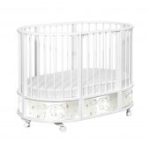 Кровать Островок уюта EVA с подсветкой Галактика, поперечный маятник, колесо, цвет белый Кровать Островок уюта EVA с подсветкой Галактика, поперечный маятник, колесо, цвет белый