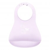 Нагрудник Roxy Kids мягкий с кармашком и застежкой арт.RB-402G (сиреневый)