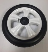 Колесо ненадувное, наружный диаметр 174 мм, на ось 8 мм белый Колесо ненадувное, наружный диаметр 174 мм, на ось 8 мм белый