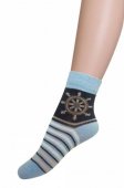 Носки детские Para Socks Штурвал, цвет голубой арт.N1D37