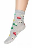 Носки детские Para Socks Машинки, цвет серый меланж арт.N1D51