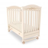 Кровать Гандылян Даниэль Люкс колесо, качалка, ящик, слоновая кость Кровать Гандылян Даниэль Люкс колесо, качалка, ящик, слоновая кость