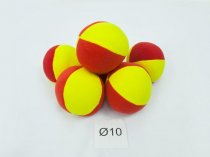Мячик мягконабивной Вини d10см красный/желтый (цена за 1 штуку)