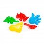 Формочки Набор №371 (ладошка, ручка, совок7, два динозавра)
