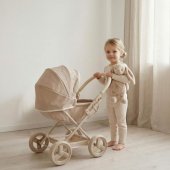 Коляска для кукол с люлькой бежевый UNIX Kids Cradle Doll Коляска для кукол с люлькой бежевый UNIX Kids Cradle Doll