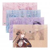 Папка на кнопке Erich Krause А4 Manga Girls пластик 0,16мм, полупрозрачная, с рисунком