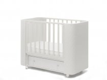 Кровать Островок уюта Милана Премиум, продольный маятник, белый, экокожа Кровать Островок уюта Милана Премиум, продольный маятник, белый, экокожа