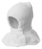 Шапка "Капор Кнопочка" х/б подклад, утеплитель, цвет белый