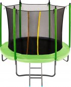 Батут JUMPY Comfort 8 FT 2,44 м с лестницей и сеткой Green