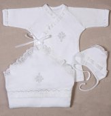 Набор для крещения № 150 белый р.56-68 см, 3 предмета