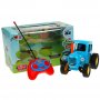 Модель Технопарк Синий трактор на радиоуправлении 20 см, со звуком, синий