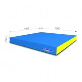 Мягкий щит pro ROMANA (1000*1000*100) цвет голубой/желтый