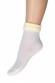 Носки детские Para Socks с отворотом, цвет белый/желтый арт.N1D59