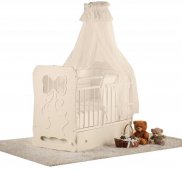 Кровать Островок уюта "Мальвина" поперечный маятник, ящик, декор кристаллы Swarovski, слоновая кость Кровать Островок уюта "Мальвина" поперечный маятник, ящик, декор кристаллы Swarovski, слоновая кость