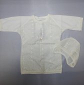 Набор для крещения рубашка и чепчик р.56см арт.224