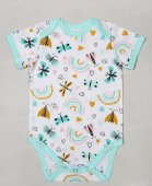 Боди "Ассорти" радуга короткий рукав, рост  74 - 92см