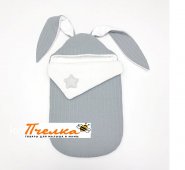 Конверт на выписку Зайка Классика серый LoveBabyToys