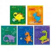 Тетрадь А5 12л клетка Hatber Hello Dino