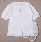 Набор для крещения № 225 белый р.56, 62, 68 см, 2 предмета