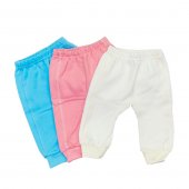 Ползунки футер широкая резинка, с манжетом р.56-74 см однотонные арт.Г02-122