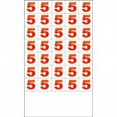 Наклейка "Праздник" А6 Пятёрки 903-0200331